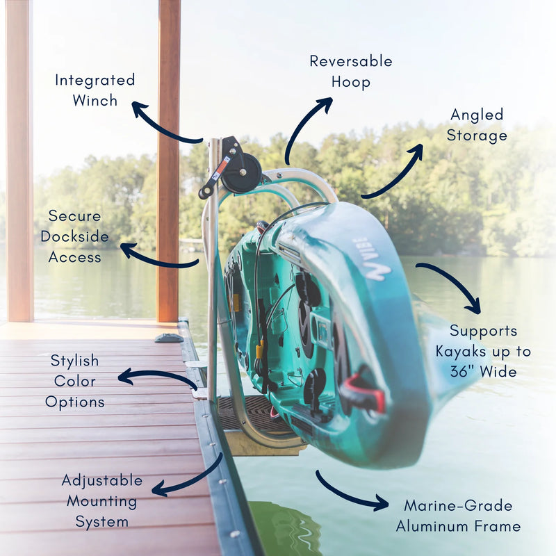 Load image into Gallery viewer, LakeEze Stow & Go with Winch (Frame + Glow Step) - Mill Finish