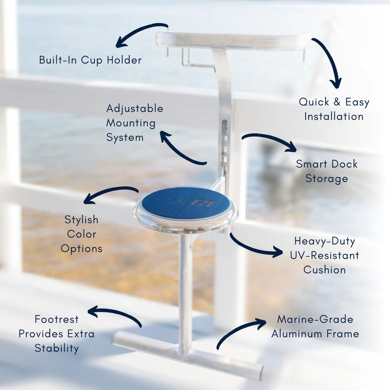 Load image into Gallery viewer, LakeEze Swim Stool for Snap Dock
