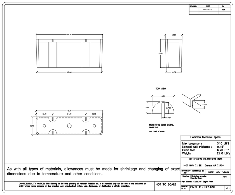 Load image into Gallery viewer, 1' x 4' x 20" Dock Float