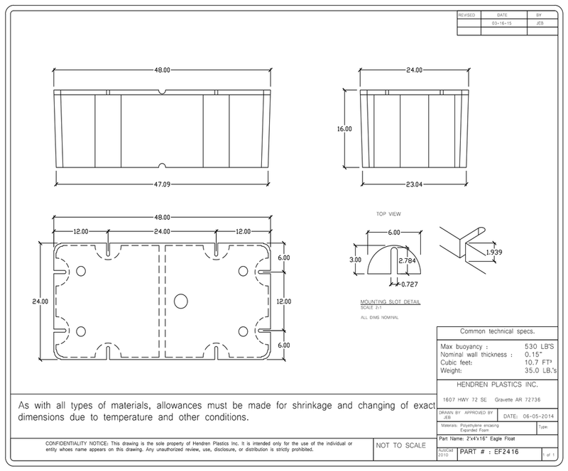 Load image into Gallery viewer, 2'x 4' x 16" Dock Float