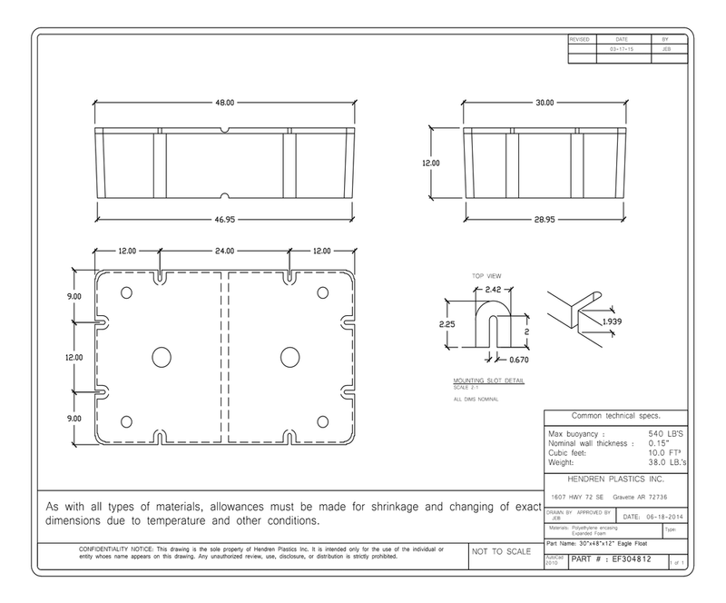 Load image into Gallery viewer, 30&quot; x 48&quot; x 12&quot; Dock Float
