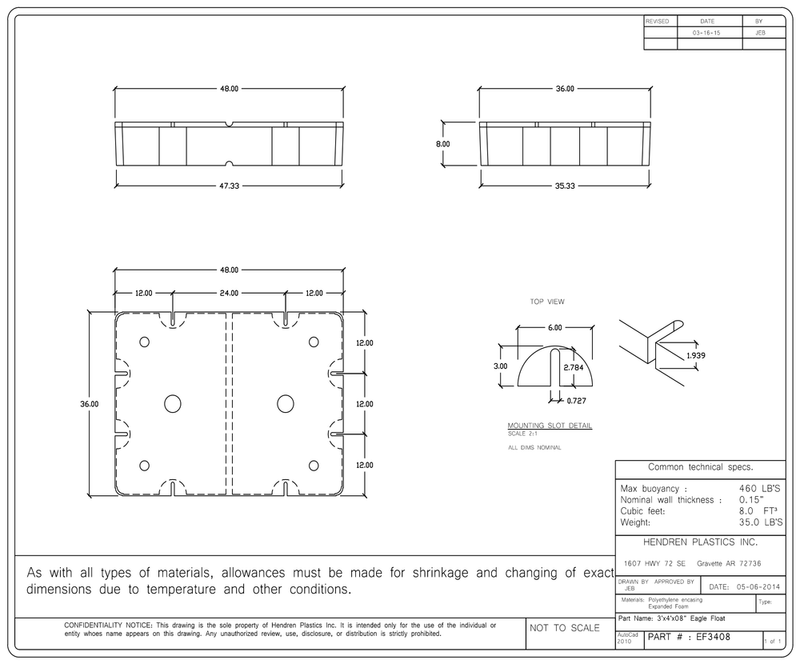 Load image into Gallery viewer, 3&#39; x 4&#39; x 8&quot; Dock Float
