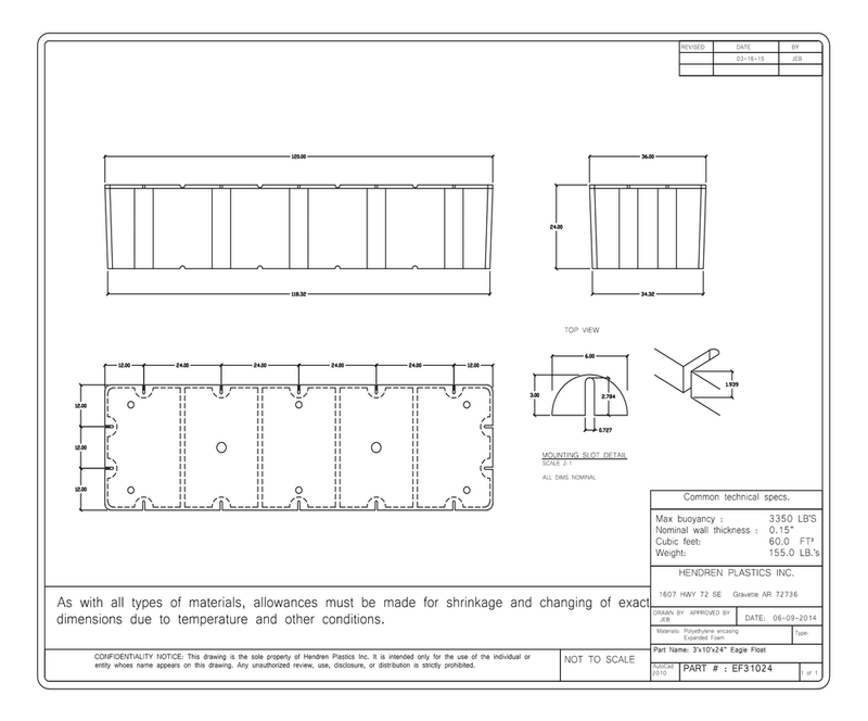 Load image into Gallery viewer, 3' x 10' x 24" Dock Float