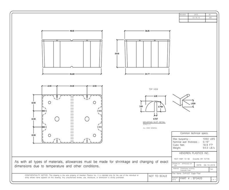 Load image into Gallery viewer, 2'x 4' x 20" Dock Float