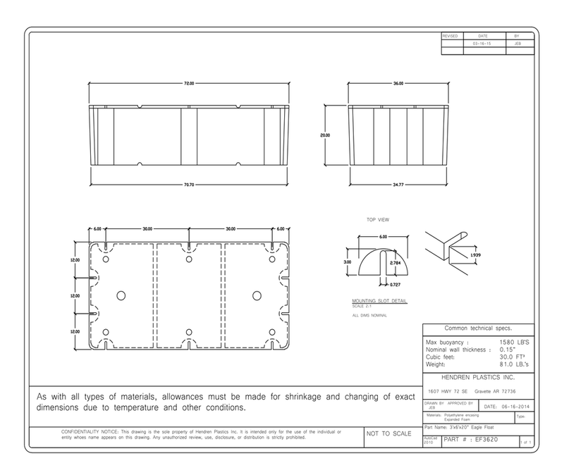 Load image into Gallery viewer, 3' x 6' x 20" Dock Float