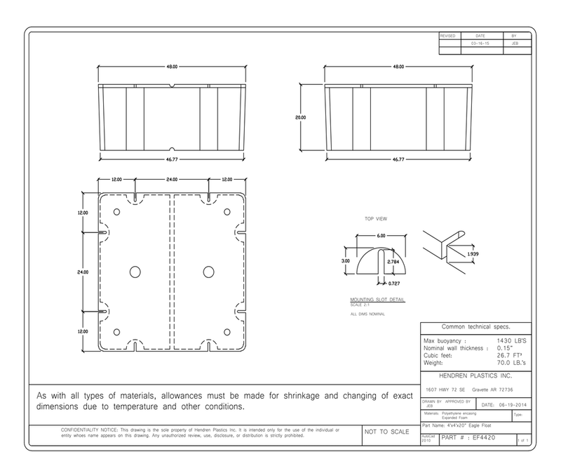 Load image into Gallery viewer, 4' x 4' x 20" Dock Float
