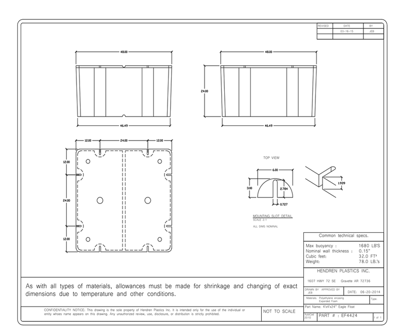 Load image into Gallery viewer, 4' x 4' x 24" Dock Float