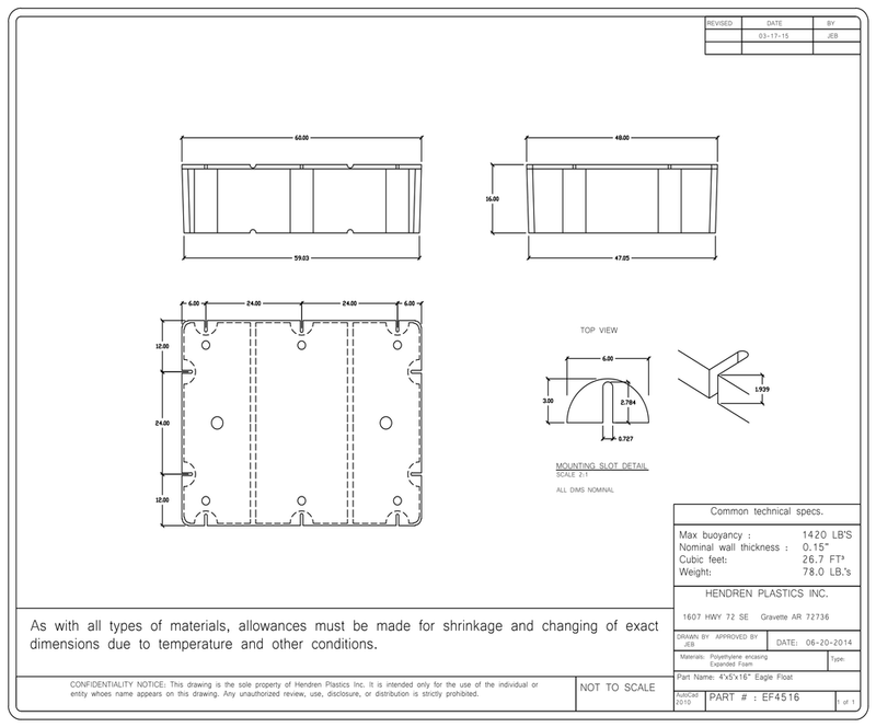 Load image into Gallery viewer, 4' x 5' x 16" Dock Float