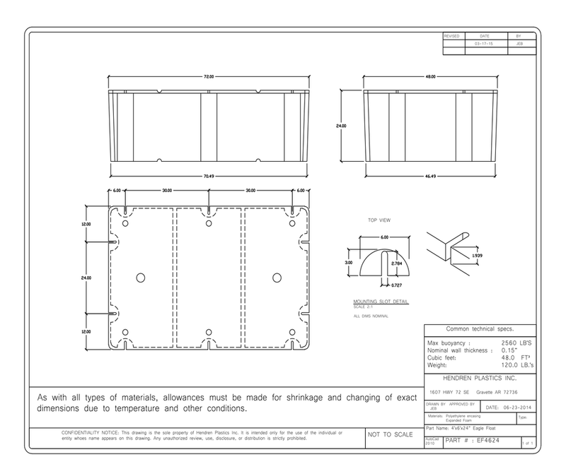 Load image into Gallery viewer, 4' x 6' x 24" Dock Float
