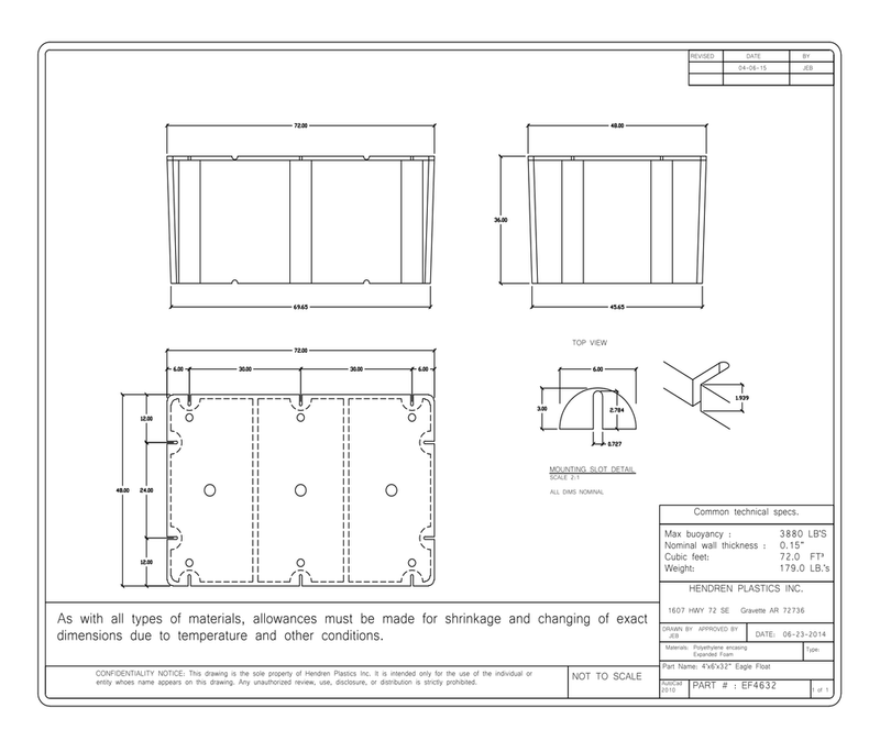 Load image into Gallery viewer, 4' x 6' x 36" Dock Float