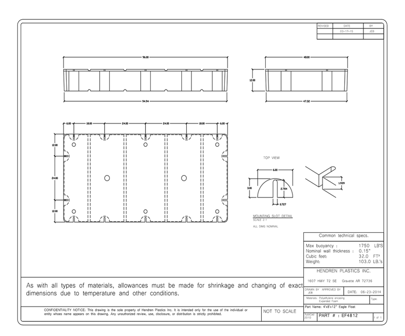 Load image into Gallery viewer, 4' x 8' x 12" Dock Float