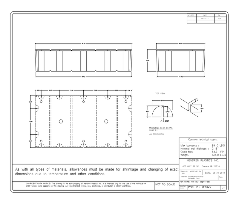 Load image into Gallery viewer, 4' x 8' x 20" Dock Float