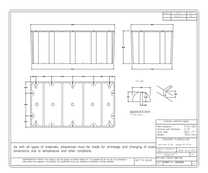 Load image into Gallery viewer, 4' X 8' X 36" DOCK FLOAT