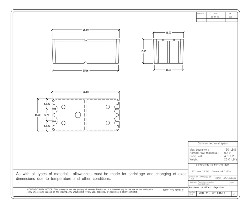 Load image into Gallery viewer, 16" x 36" x 12" Dock Float