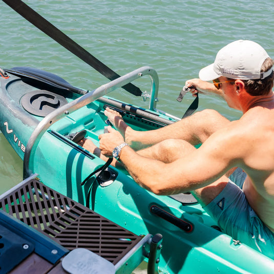LakeEze Stow & Go with Winch (Frame + Standard Step) - Mill Finish