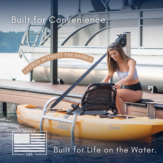 LakeEze Stow & Go with Winch (Frame + Glow Step) - Mill Finish