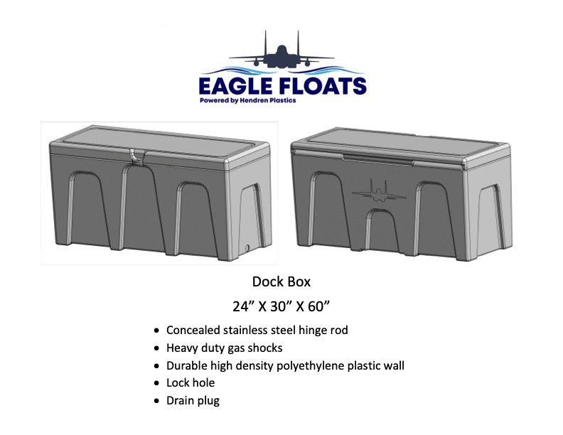 Load image into Gallery viewer, 24" x 30" x 60" Dock Box - Eagle Floats
