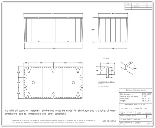 3' x 6' x 28