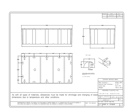 4' x 8' x 28" Dock Float