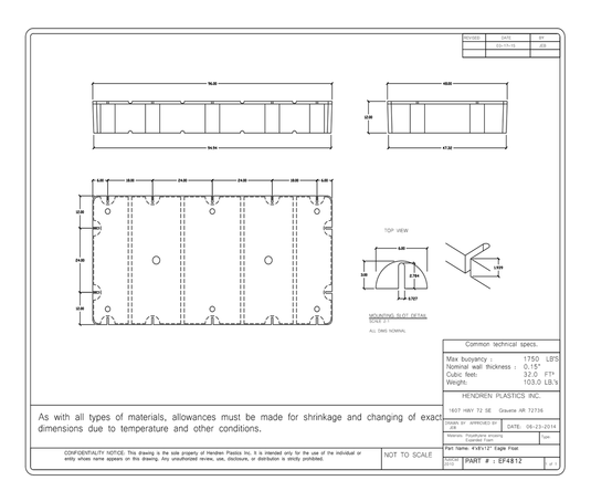 4' x 8' x 12" Dock Float