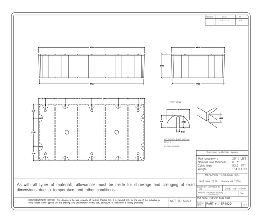 4' x 8' x 20"  Dock Float