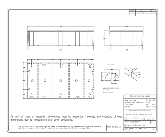 4' x 8' x 24" Dock Float