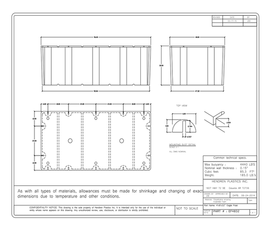 4' x 8' x 32"  Dock Float