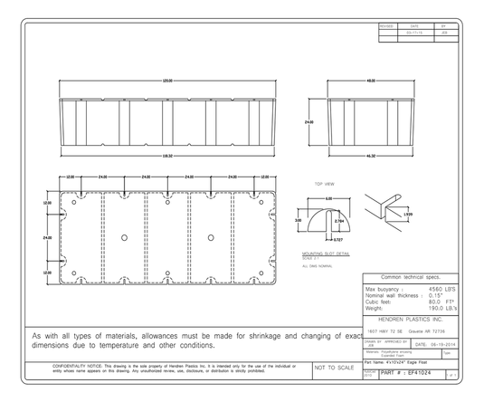 4' x 10' x 24